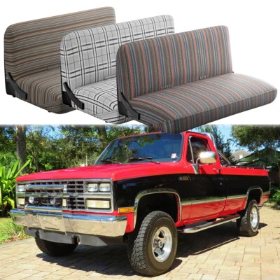 Cubiertas de asiento de camión de banco delantero con manta de sillín para Chevy C/K 20/10/30/40 1961-1986 Foto 1 de 4