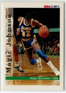 1992-93 NBA Hoops #329 Magic Johnson Los Angeles Lakers - Magic Moments 1985 - Picture 1 of 2