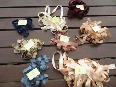 8 rubans étroits anciens 1900-1920 pour poupées 39,35 m - Photo 1/4