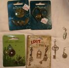 Lot Of 13 Nos Jewelry Making Items Pendants Charms Hearts Keys Flowers 2008-09 