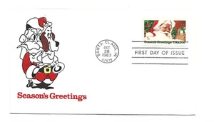 2064 Navidad 1983, Santa, Animado por Ellis, FDC - Imagen 1 de 1