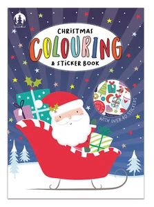 Weihnachten Ausmalen & Aufkleber Buch Kinder Groß Activity Pad Strumpf Füller - Bild 1 von 8