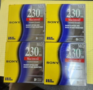 4x Sony EDM-230CMF MO 230MB Magneto Optical Disk Macintosh Formatiert - NEU! - Bild 1 von 6