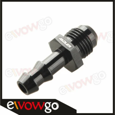 -6AN AN6 To 8mm Barb Hose Straight Fitting Fuel Line Black - Image 1 of 4