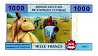 2002 Central African States Banknote P107ta 1000 Francs Congo Mamalepot & Rybert