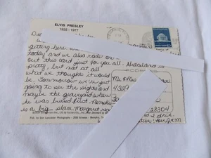 Elvis Presley Postcard mailed to me from Memphis Oct. 21, 1978 with post mark - Bild 1 von 10