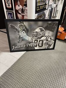 Julius Peppers Signed Oil Painting 53x36 Carolina Panthers