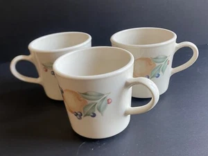 Vintage Corning Ware Corelle Abundance Coffee/Tea Cups  Set of 3 - Picture 1 of 3