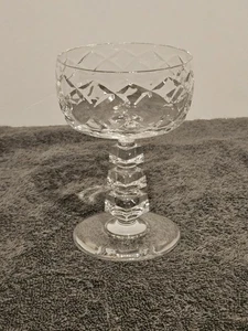 Libbey Rock Sharpe Wasser/Weinglas 1930 quadratischer Stiel Kristall 5,5"x3,5" - Bild 1 von 7