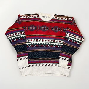417 By Van Heusen Vintage Knit Sweater Men’s Medium Made USA Multicolor - Picture 1 of 5