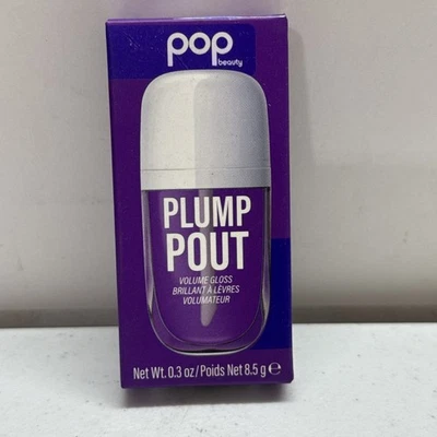 4-Pop Beauty Plump Pout Volume Gloss Clear Ice 0.3oz - NEW IN BOX Ships Same Day - Image 1 of 2