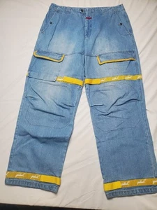 Marithe Francois Girbaud M+FG Sz 42M Shuttle Tape Denim Jeans 90s Baggy Y2K Wide - Picture 1 of 24