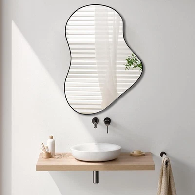 Irregular Wall Mirror, Asymmetrical Frameless Mirror, 31.4"x23.6" Odd Shaped ... - Image 1 of 4