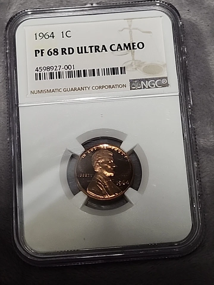 1964 1C Lincoln Cent  Penny NGC PF 68 RD ULTRA CAMEO - Image 1 of 4
