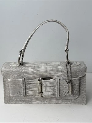 Vtg Y2K Tosca Blu Nordstrom White Lizard Leather Italian Mini Buckle Purse NWT - Image 1 of 4