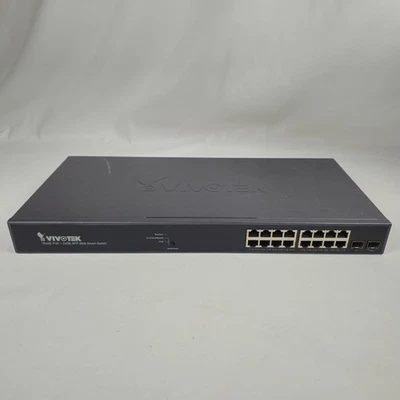 Vivotek AW-GEV-184B-250 16GE PoE + 2xGE SFP Web Smart Switch Managed 250 W PoE - Image 1 of 4