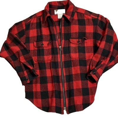 VTG -HYPE Wool jacket Zip up Buffalo Plaid Mens S  - Image 1 of 3