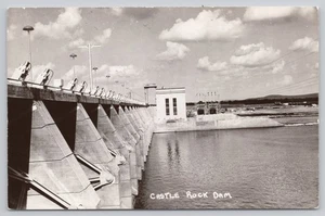 Mauston Wisconsin Castle Rock Dam Hydroelectric Structure RPPC Photo Postcard - Picture 1 of 2