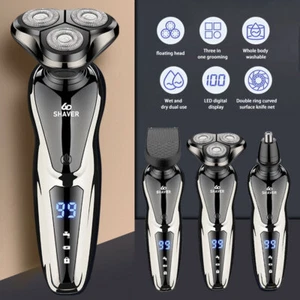 3 IN 1 Electric Shaver Wet & Dry Men's Grooming Kit Trimmer Bald Head Razor New - Picture 1 of 15