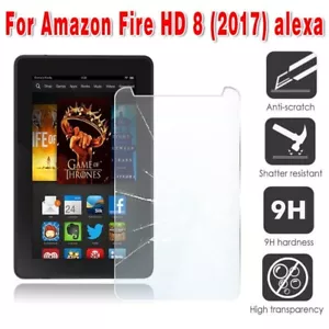 New Tempered Glass Screen Protector For Amazon Fire HD 8 7th Gen/HD 8 8th Gen - Picture 1 of 13