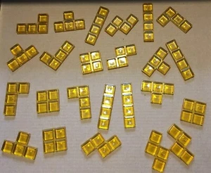 2012 Tetris Link Board Game Replacement 24 Yellow Tetris Game Pieces Only - Picture 1 of 1