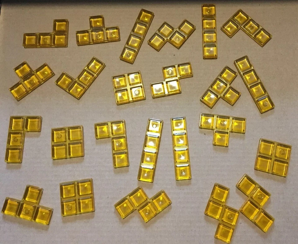 2012 Tetris Link Board Game Replacement 24 Yellow Tetris Game Pieces Only - Image 1 of 1