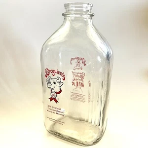 Broguiere's Dairy “Conserve Water” Milk Bottle RED VERSION 64oz Glass Advertise - Picture 1 of 7