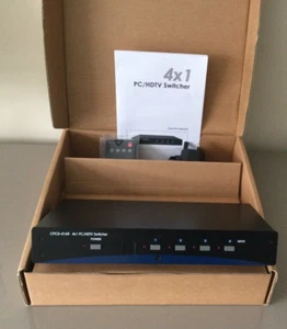 NEW 4×1 VGA/Component Video Switcher PC/HDTV CPCD41AR - Photo 1/5