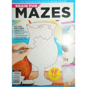 BRAIN FUN MAZES 48 puzzles for all skill levels AWESOME ANIMALS natural wonders - Bild 1 von 2