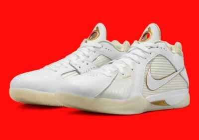Nike Zoom KD 3 Summit White Metallic Gold DZ3009-100 Men's SIZE 8.5 FAST SHIP - Image 1 of 4