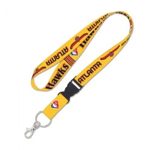 ATLANTA HAWKS CITY EDITION LANYARD KEYCHAIN DETACHABLE BUCKLE NBA LICENSED - Picture 1 of 1