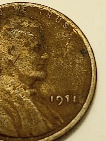 1911  lincoln cent Error Cover