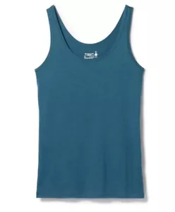 NEW SMARTWOOL XS Merino Wool Tank Baselayer Twilight Blue NWT! - Picture 1 of 3