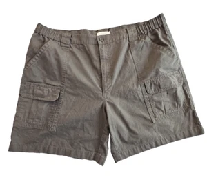 Savane Cargo Shorts Men's 42 Olive Elastic Waist 6 Pockets Hiking EUC Gorpcore - Picture 1 of 11