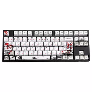 Novelty allover dye subbed Plum Blossom110 Keys OEM Profile Keycap Korean Japane - Picture 1 of 12