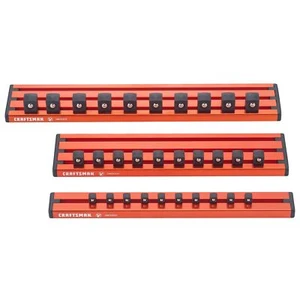 CRAFTSMAN V-SERIES Socket Organizer, Magnetic, Orange, 3 Piece (CMMT92001V) - Picture 1 of 9