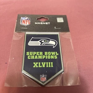 Seattle Seahawks Super Bowl XLVIII Champions Banner Magnet 2x3” NFL - Picture 1 of 1