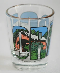 Shot Glass Oregon Travel Souvenir Covered Bridge Water Falls Light House Mt Hood - Picture 1 of 9