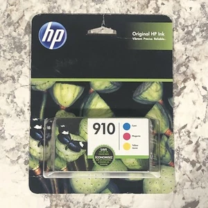 HP 910 Tri-color Cyan Magenta Yellow Ink Cartridges 3-pack Exp Sep 2021 - Picture 1 of 7