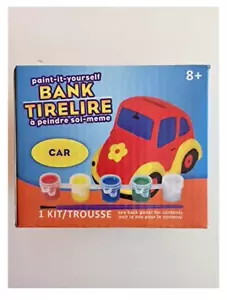Paint-It-Yourself Car Bank, with Paint and Brush - Picture 1 of 1
