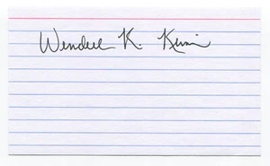 Wendell Kim Signed Index Card Autographed Baseball San Francisco Giants - Picture 1 of 2