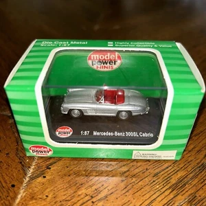 Model Power Minis 19210, 1954 Mercedes Benz 300SL Cabrio, Silver, 1/87 HO Scale - Picture 1 of 3