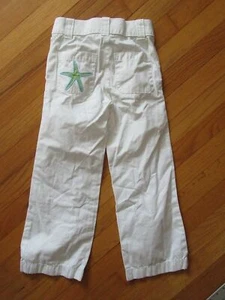 Pantalones Crewcuts Estrella de Mar Blanco Cintura Ajustable Talla 8 - Imagen 1 de 8