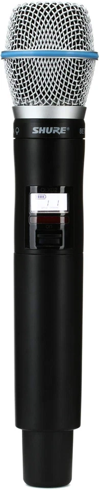 Shure QLXD2/B87A G50 BAND Handheld Wireless Microphone Transmitter, 470-534 MHz - Image 1 of 1