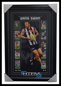 Dane Swan SIGNED AFL Collingwood Vertiramic Print Framed OFFICIAL MEMORABILIA - Picture 1 of 1