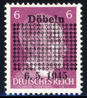 Germany 1945 Post WW II Local Overprint Döbeln Michel# 1b Mint VF OG Hinged 💥 - Image 1 of 2