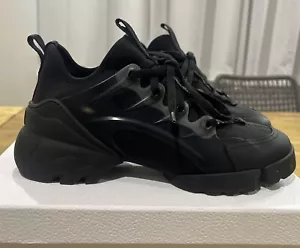 Dior D-Connect Black Size 38.5 900 Noir Neoprene & Gros - Picture 1 of 11