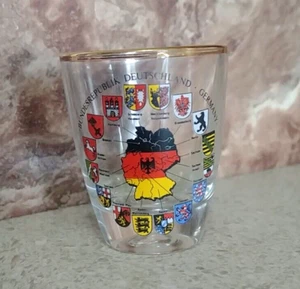 Bundesrepublik Deutschland Germany Crests Shot Glass 1oz 2" - Picture 1 of 4