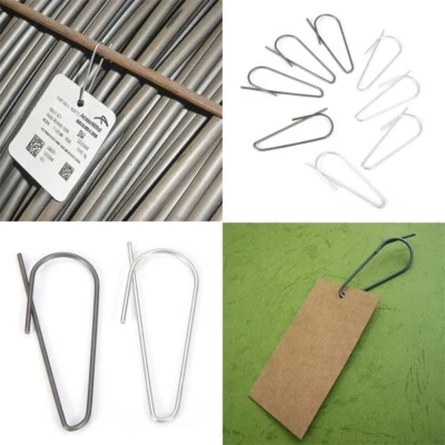 10pcs Wire Loop Design Tag Clips 2 Colour Metal Length 60mm Practical Hardware - Image 1 of 4