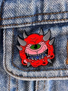DOOM - Cacodemon - Pin/Insignia Esmalte Grande - Excelente Estado - Imagen 1 de 4